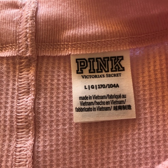 NWOT VS PINK Waffle Knit Long Sleeve Tee - Picture 6 of 7